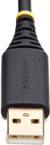 Miniatura 6 de StarTech Cable adaptador USB a serie de 1 pie (11.8 in), retención COM, FTDI, USB-A a DB9 RS232, indicadores LED, tuercas de tornillos DB9