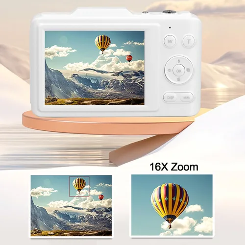 Miniatura 2 de Yunseity Cámara digital 4K, cámaras de pantalla HD de 48 MP de 2.8 pulgadas para fotografía, enfoque automático y antivibraciones, cámara compacta