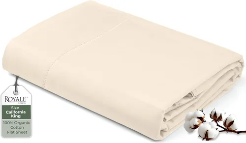 Miniatura 20 de Royale Linens Sábana encimera de tamaño individual XL 100% Algodón Orgánico – Super suave – Sábanas superiores de percal – Sábana encimera