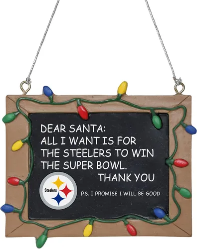 Miniatura 20 de NFL Resin Holiday Christmas Chalkboard Sign Ornament