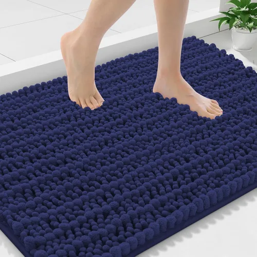 Miniatura 165 de Smiry Alfombras de Baño 24x16 pulgadas, Alfombras de Baño de Chenilla Extra Suaves y Absorbentes, Respaldo de Goma Antideslizante, Lavable a Máquina