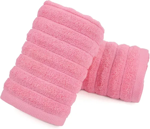 Miniatura 11 de Jacquotha Paquete de 2 toallas de mano de baño (negra) acanaladas, toallas faciales de algodón para habitación de invitados y spa, 13 x 29 pulgadas