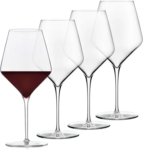 Libbey Signature - Juego de 4 copas de vino tinto, sin costuras, de 24 onzas, para cabernet, merlot y más, copas de vino con tallo para todas las