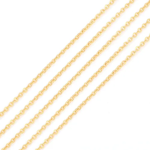 Miniatura 15 de Beadia - Cadenas ovales bañadas en oro de 18 quilates de 5 mm y 1 metro para la fabricación de joyas Cadena ovalada O