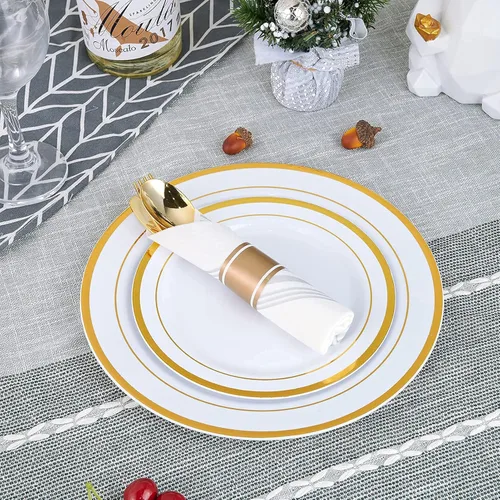 Miniatura 2 de Vplus Paquete de 150 Toallas para Huéspedes Desechables para Baño, Servilletas Decorativas de Baño, Toallas de Mano de Papel Desechables Suaves