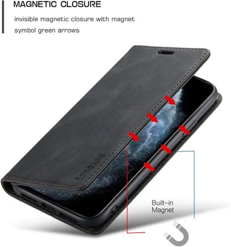 Miniatura 5 de japezop Funda para iPhone 11 Pro, iPhone 11 Pro funda tipo cartera para mujeres u hombres con [bloqueo RFID] soporte para tarjetas de crédito, funda