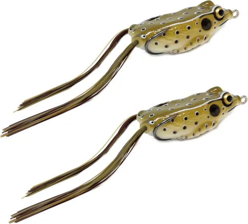 Miniatura 8 de Reaction Tackle Ranas de cuerpo hueco para pesca de lubina, señuelo ultra realista sin malas hierbas para lubina, cabeza de serpiente, lucio y más