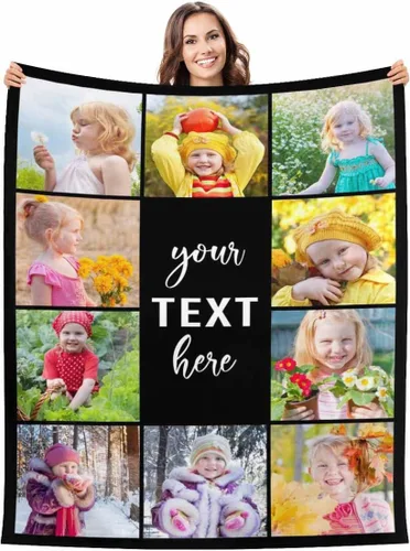 Miniatura 8 de Regalos de cumpleaños para mujeres, manta de amistad personalizada con tus fotos, manta personalizada con mis propias imágenes para hermanas