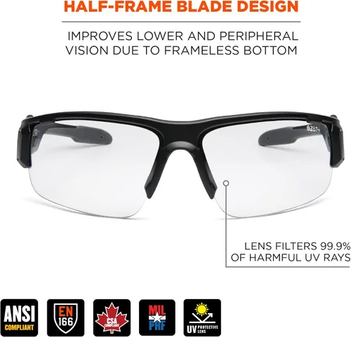 Miniatura 2 de Ergodyne Skullerz DAGR - Gafas de seguridad antiarañazos, antivaho y ANSI z87.1
