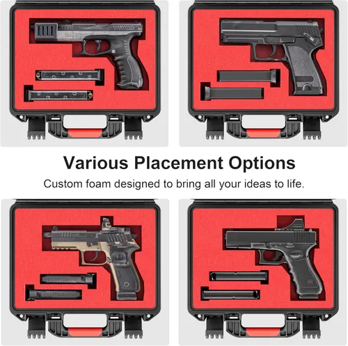 Miniatura 4 de Kinghardcase Estuche para Armas para Pistolas Aprobado por la TSA Estuche de Viaje para Armas de Fuego Estuche Duro para Pistola Glock Estuche