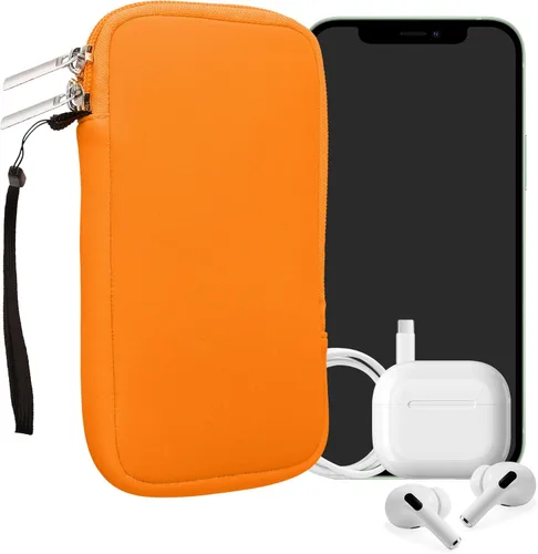 Miniatura 25 de kwmobile Funda universal para teléfono tamaño XS - 3,5/4 pulgadas - Funda de neopreno para teléfono inteligente con cremallera - Funda impermeable