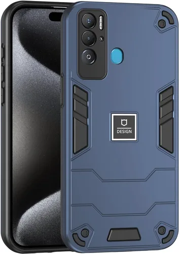 Miniatura 414 de Funda compatible con Huawei Y9 Prime (2019), compatible con Huawei Y9 Prime (2019) 4G STK-L21 2 en 1 [PC duro + TPU], funda de teléfono azul