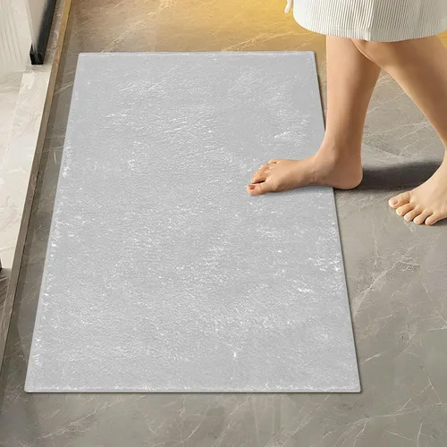 Miniatura 79 de Alfombra de baño amarilla, suave, absorbente, lavable a máquina, juego de alfombras de baño antideslizantes para puerta de baño, dormitorio