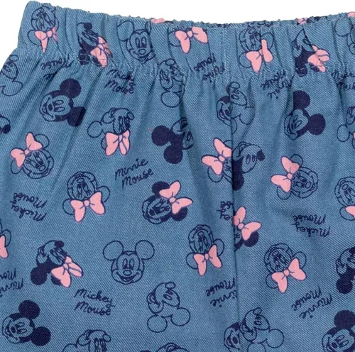 Miniatura 53 de Disney Minnie Mouse - Conjunto de camiseta floral arcoíris y pantalones cortos de cambray, tallas de bebé a niño grande (12 meses - 14-16)