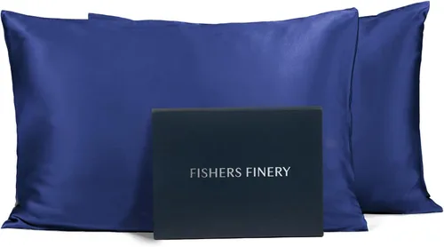 Miniatura 33 de Fishers Finery Funda de almohada de seda de morera 100% pura de 25mm (Rojo King)