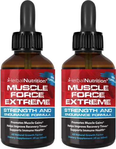 Muscle Force Extreme - Paquete de 2 botellas de fórmula patentada de 345 mg, nuestro spray de fuerza y resistencia más fuerte, mejora la fuerza
