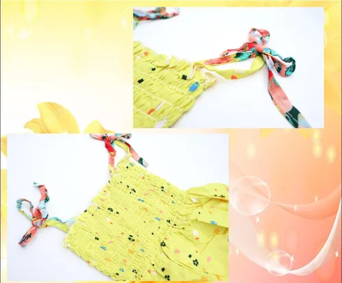 Miniatura 5 de Vestidos bohemios para niñas, floral, sin mangas, arcoíris, playa, con collar, 2-12T