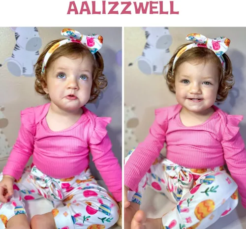 Miniatura 77 de Aalizzwell Conjunto de mameluco acanalado para bebé recién nacido prematuro para otoño e invierno