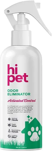 Hi Pet Eliminador de olores en aerosol, desodorante de arena para gatos, eliminador de olores de perrera, termina con los malos olores causados por