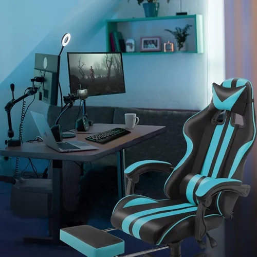 Miniatura 2 de Ferghana - Silla ergonómica de juego Miami Blue para adultos y adolescentes
