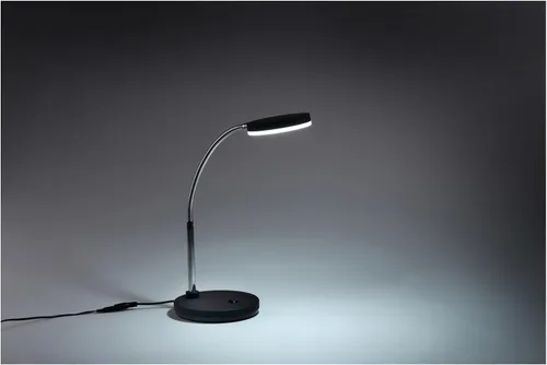 Miniatura 7 de Bostitch Lámpara de escritorio LED de cuello de cisne de metal, sin parpadeo, cabeza ajustable (VLED1800BK), color negro
