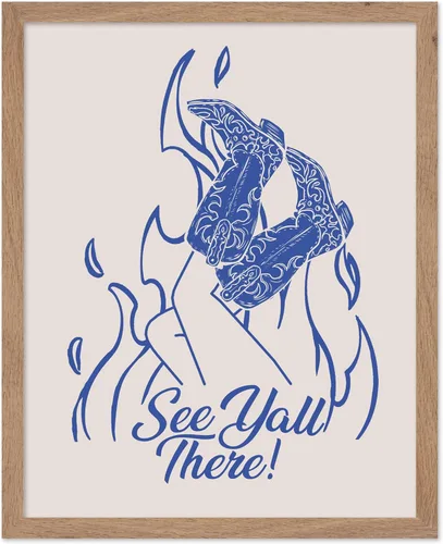 Miniatura 57 de Poster Master Póster de You've Yeed Your Last Haw, estampado retro de vaquero azul, arte occidental, arte moderno, arte del salvaje oeste, regalo