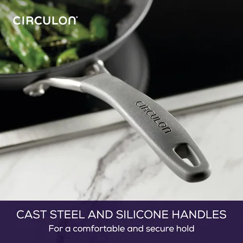 Miniatura 5 de Circulon Serie A1 con juego de sartenes antiadherentes de inducción ScratchDefense, juego de 6 sartenes de cocina, utensilios de cocina