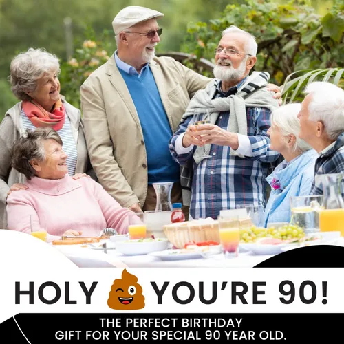 Miniatura 4 de Papel higiénico para decoración de cumpleaños número 90 para hombres y mujeres, diseño divertido, gran regalo divertido de broma, ecológico, ultra