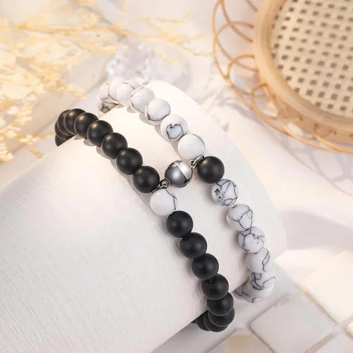 Miniatura 7 de PINKDODO Couples Bracelets for Boyfriend Girlfriend Women Men Lovers Friends
