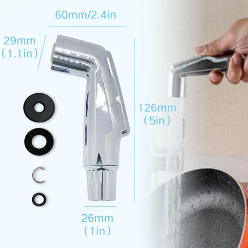 Miniatura 2 de Juego de cabezal de repuesto para fregadero, accesorio universal para fregadero de cocina, cabezal rociador lateral, cabezal de pulverización