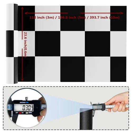 Miniatura 3 de WIFEA Rollo de Suelo de Vinilo Autoadhesivo 23.6"x 118"/19 Pies Cuadrados Baldosas de Suelo Despegar y Pegar, Suelo de Tablones de Vinilo Resistente