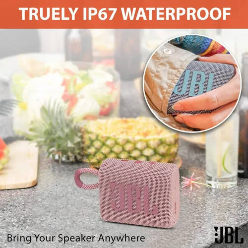 Miniatura 7 de Bocina JBL Go 3 portátil Bluetooth inalámbrica, batería incorporada impermeable IP67 y a prueba de polvo - Squad - La solución integral de tela