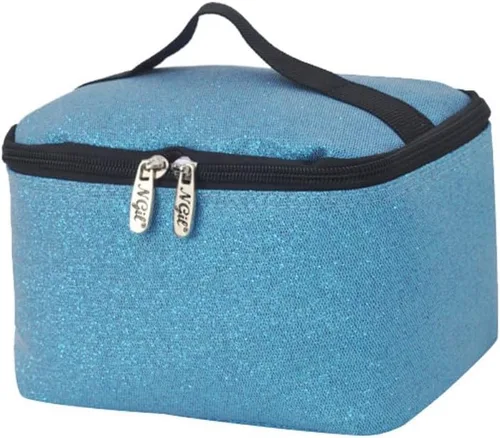 Miniatura 57 de NGIL Bolsa de cosméticos de viaje, bolsa organizadora de maquillaje para mujeres y niñas, Azul Rey Diamantina, Casual