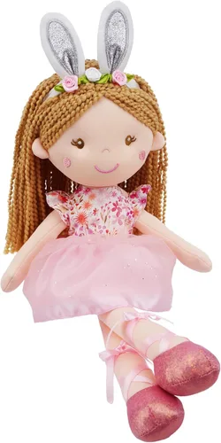 Miniatura 3 de June Garden Muñeca de hada del jardín encantado de 16 pulgadas Brielle - Muñeca de conejo de peluche rellena y suave para niña, regalo de Pascua
