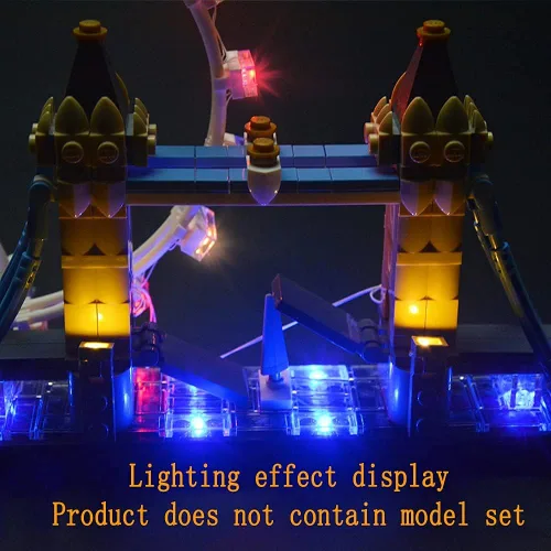 Miniatura 7 de GEAMENT Kit de luces de versión mejorada para arquitectura London Skyline Collection compatible con el modelo de ladrillos de construcción Lego