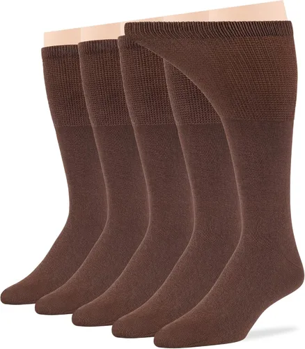 Miniatura 45 de 7BIGSTARS KINGDOM Calcetines de algodón para hombre, diabéticos, no vinculantes, paquete de 5 unidades, talla L/XL, Azul mezclilla, verde oliva