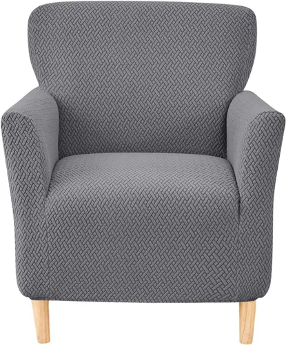 Miniatura 22 de CRFATOP - Funda elástica para sillón de mediados de siglo moderno de 1 pieza, fundas de silla de acento de jacquard con brazos, fundas de silla