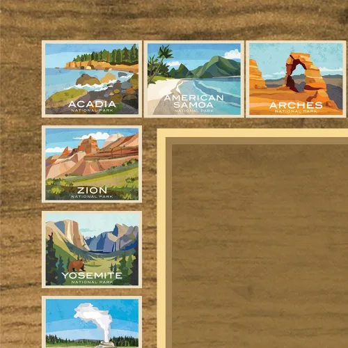 Miniatura 6 de Map Your Travels National Park Travel Quest - Póster de mapa para rascar Incluye herramienta para rascar (16 x 28 pulgadas) ACTUALIZADO OTOÑO 2024