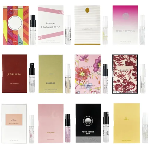 Dirstic 12 piezas de muestras de fragancias de diseñador, muestra de fragancia, set de regalo de perfume en aerosol, perfume de viaje, muestra de