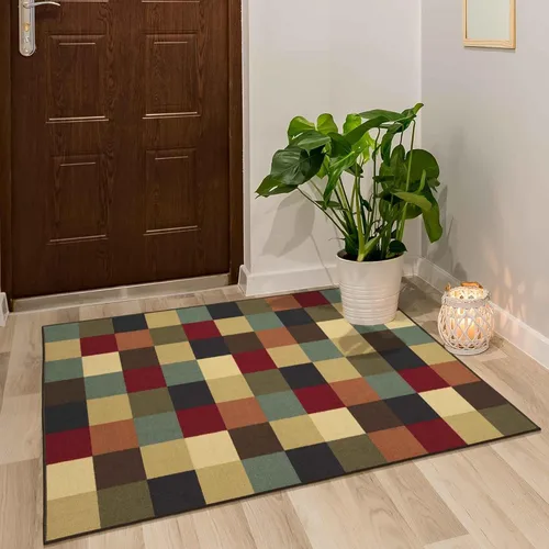 Miniatura 34 de Ottomanson Alfombra de pasillo de 20 x 53 pulgadas, antideslizante, fácil de limpiar, alfombra de lavandería, duradera y apta para mascotas