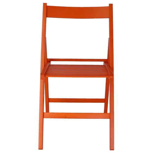 Miniatura 3 de 19018 Silla plegable baja madera naranja 16.9 x 18.1 x 31.1 in