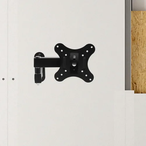 Miniatura 7 de Soporte de pared para monitor ajustable para pantallas de TV retráctil con soporte estable y función giratoria de inclinación, soporte de TV que