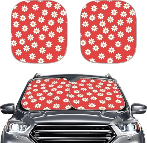 Miniatura 10 de Parasoles para parabrisas de automóvil con estampado de patas de perro, bloquea rayos UV, mantiene tu vehículo fresco, cubierta plegable para auto