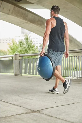 Miniatura 6 de BOSU Entrenador de equilibrio deportivo, tamaño de viaje permite fácil transporte y almacenamiento, 50 cm, Rosa/ neón