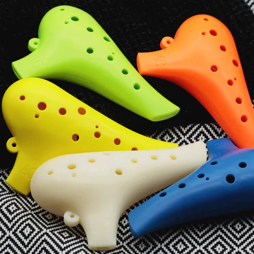 Miniatura 2 de Aestivate Instrumento Ocarina de plástico Ocarina 12 Agujeros Ocarina Alto C 12 Agujeros Instrumento Ocarina Fácil (amarillo)