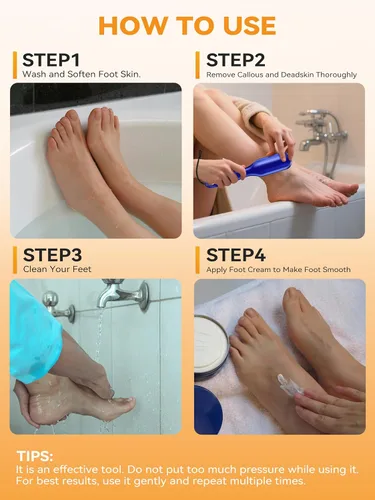 Miniatura 7 de Lima de pie de nanocristal, raspador profesional de pies para piel muerta, removedor de callos de pies húmedos y secos, herramientas de pedicura