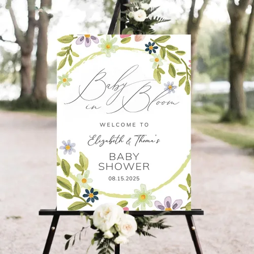 Miniatura 12 de Letrero de bienvenida personalizado para baby shower, 12 x 18, 24 x 18, 24 x 18, 24 x 36 pulgadas