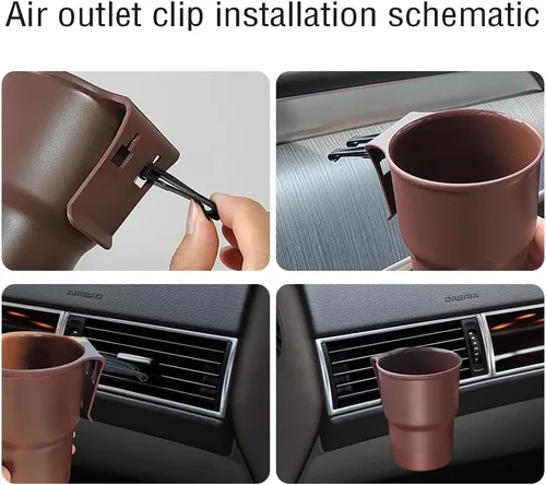 Miniatura 7 de Portavasos Colgante para Parabrisas/Ventanas de Coche, Organizador Multifuncional de Portavasos para Coche/Cesto de Basura, Portavasos Universal