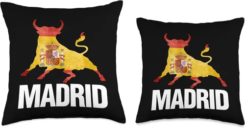 Miniatura 3 de Espana Visit Spain Gifts - Almohada de regalo con bandera de Madrid (16.0 x 16.0 in), multicolor