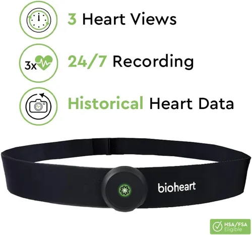 Miniatura 6 de Bioheart Monitor de frecuencia cardíaca continuo 24/7 Sin necesidad de receta Dispositivo inteligente portátil Correa para el pecho